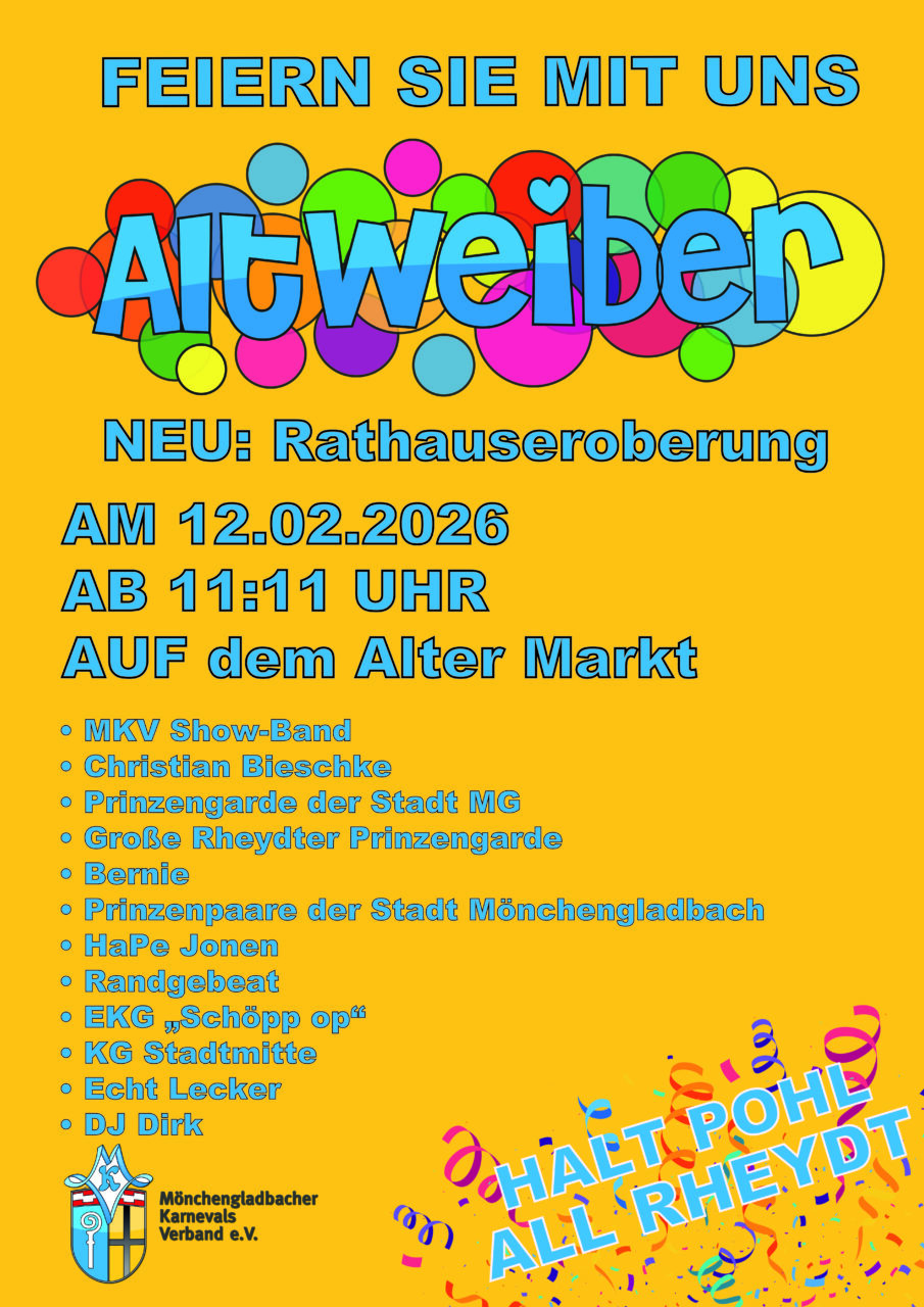 Altweiber in Mönchengladbach 12.02.2026